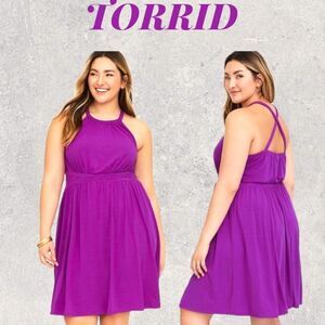 TORRID Plus Size New High Neck Jersey Mini Dress